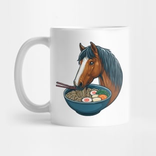 Bay Horse Eating Ramen Mug